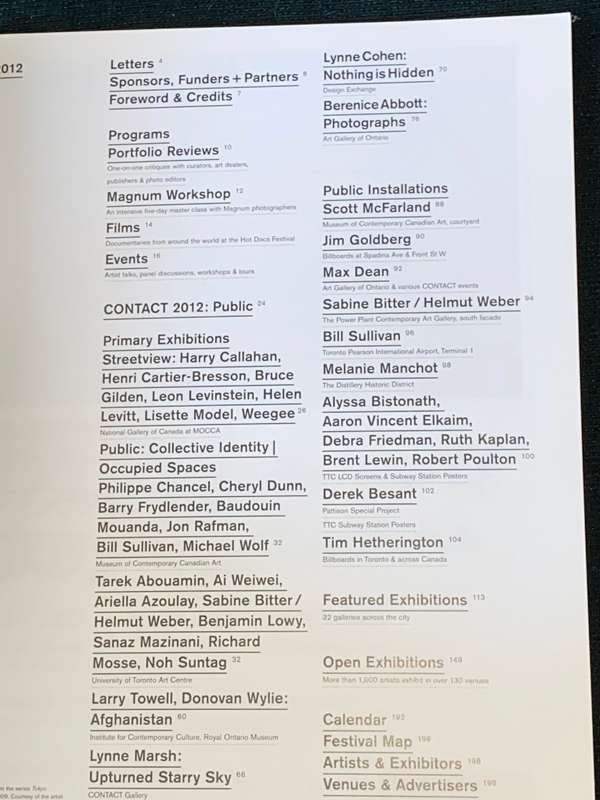 SCOTIABANK CONTACT FESTIVAL MAGAZINE PUBLIC