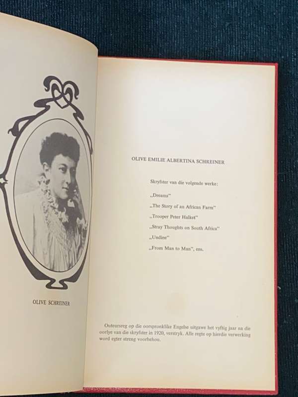OLIVE SCHREINER ARBEID EN DIE VROU GEDENKUITGAWE 1975 SIGNED
