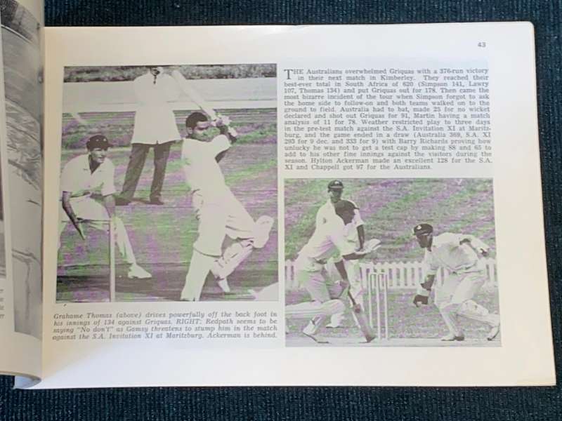 CHAMPAGNE CRICKET THE AUSTRALIAN TOUR OF 1966/1967 PHOTOGRAPHS PUBLISHED IN THE STAR