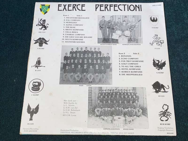 EXERCE PERFECTIONI 1986 INFANTRY SCHOOL VINYL RECORD