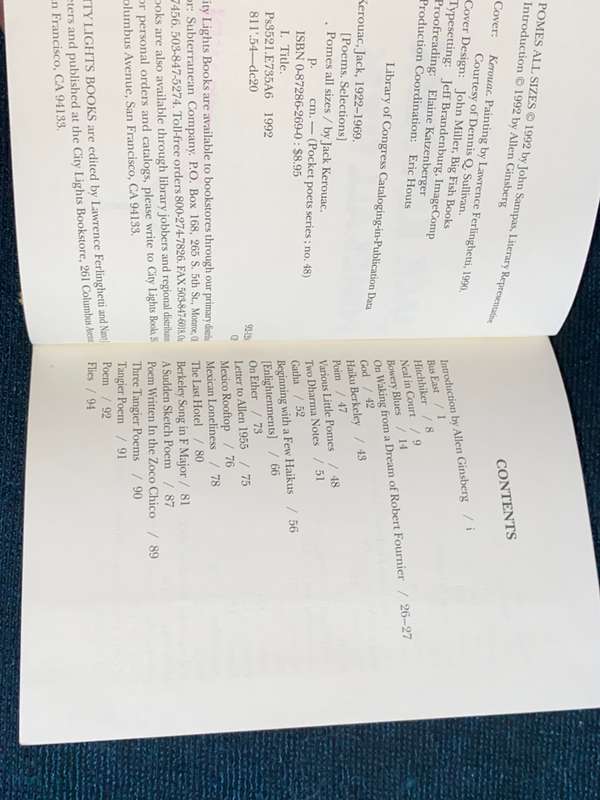 THE POCKET POETS SERIES #48 KEROUAC POMES ALL SIZES EX-LIBRARY