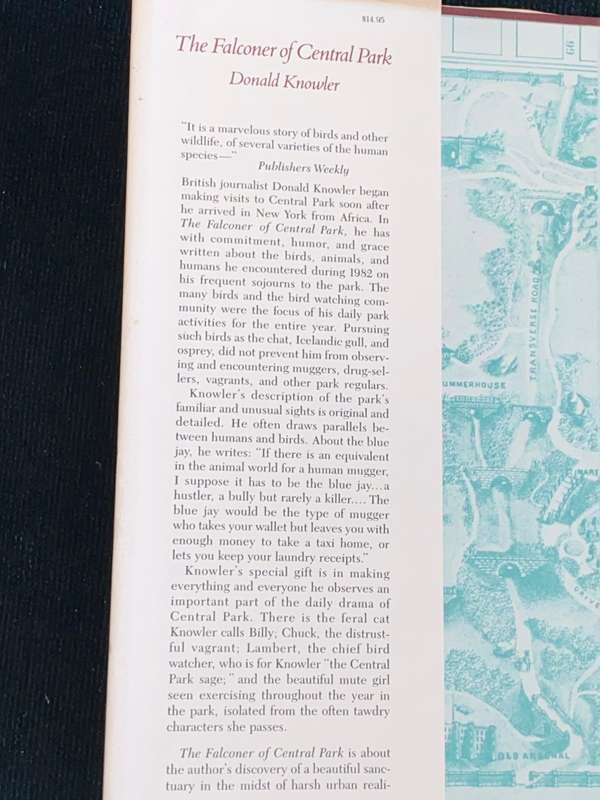 THE FALCONER OF CENTRAL PARK BY DONALD KNOWLER SIGNED