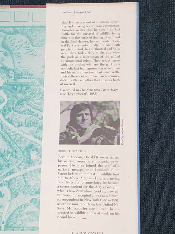 THE FALCONER OF CENTRAL PARK BY DONALD KNOWLER SIGNED