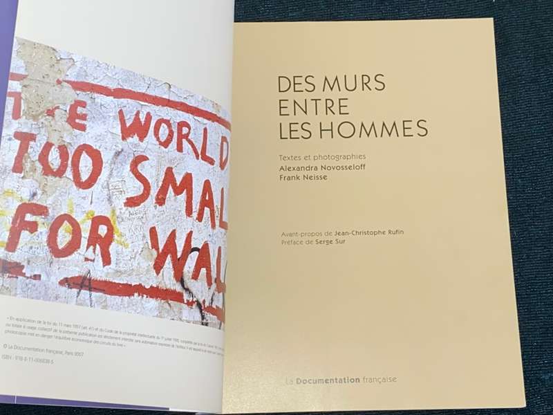 DES MURS ENTRE LES HOMMES ALEXANDRA NOVOSSELOFF ET FRANK NEISSE
