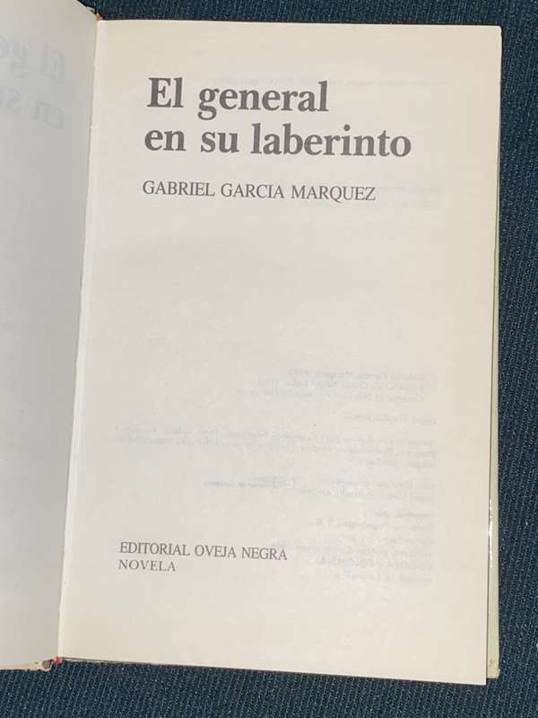 EL GENERAL EN SU LABERINTO NOVELA GABRIEL GARCIA MARQUEZ