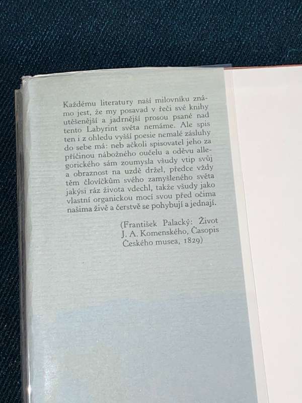 LABYRINT SVETA A RAJ SRDCE JAN AMOS KOMENSKY