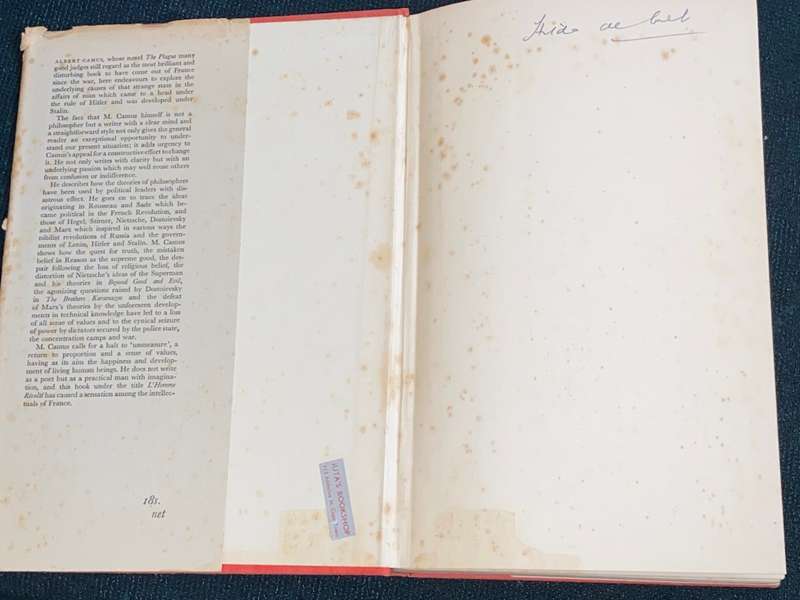 THE REBEL BY ALBERT CAMUS 1953
