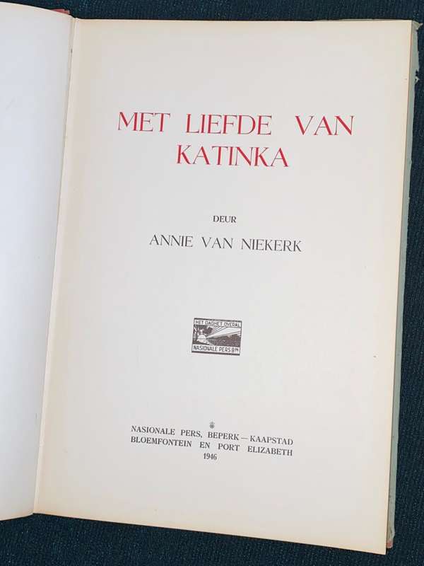 MET LIEFDE VAN KATINKA DEUR ANNIE VAN NIEKERK
