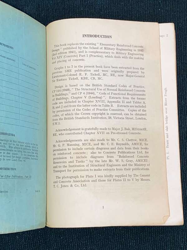 MILITARY ENGINEERING VOL XIV: CONCRETE PART II REINFORCED CONCRETE DESIGN 1950