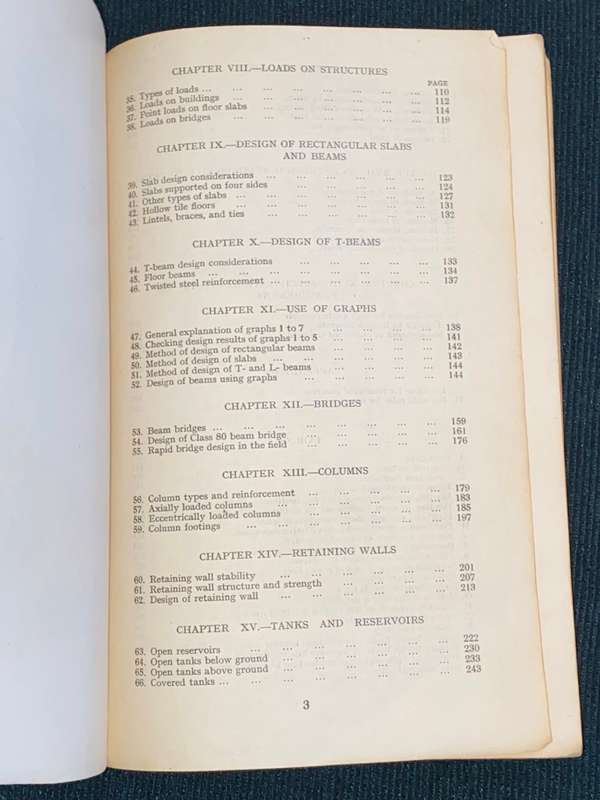 MILITARY ENGINEERING VOL XIV: CONCRETE PART II REINFORCED CONCRETE DESIGN 1950