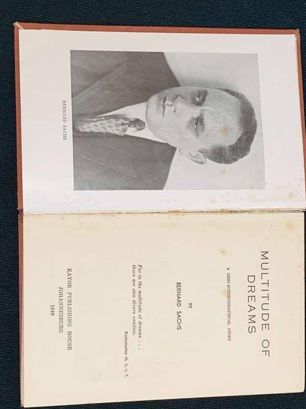MULTITUDE OF DREAMS BY BERNARD SACHS SIGNED
