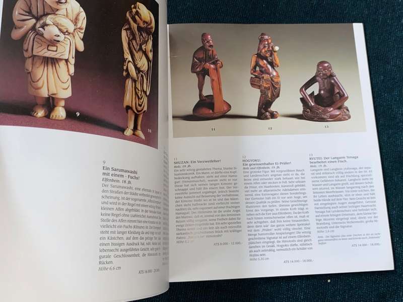 NETSUKE SAMMLUNG PINGOTTI AUCTION CATALOGUE  1998