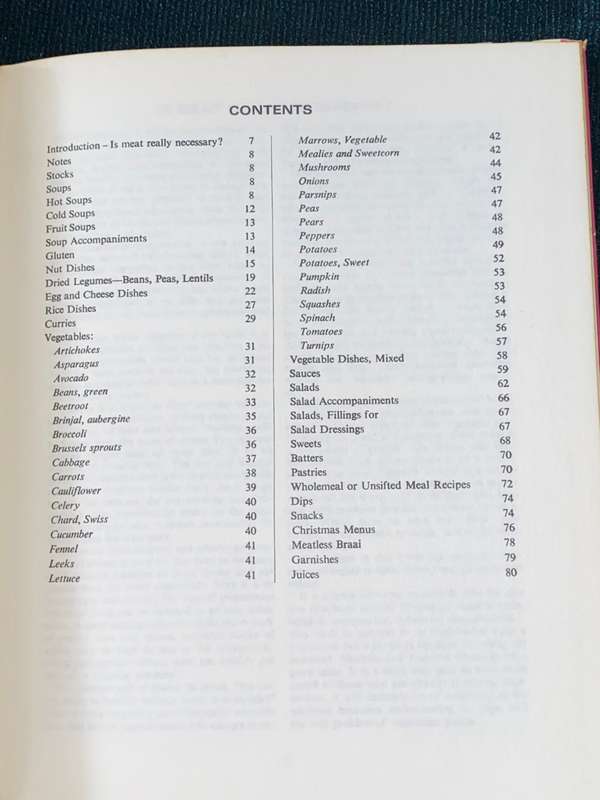 A SOUTH AFRICAN VEGETARIAN COOK BOOK BY TILDA CAHILL