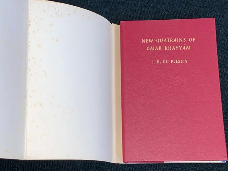 NEW QUARTRAINS OMAR KHAYYAM BY I.D. DU PLESSIS LIMITED EDITION