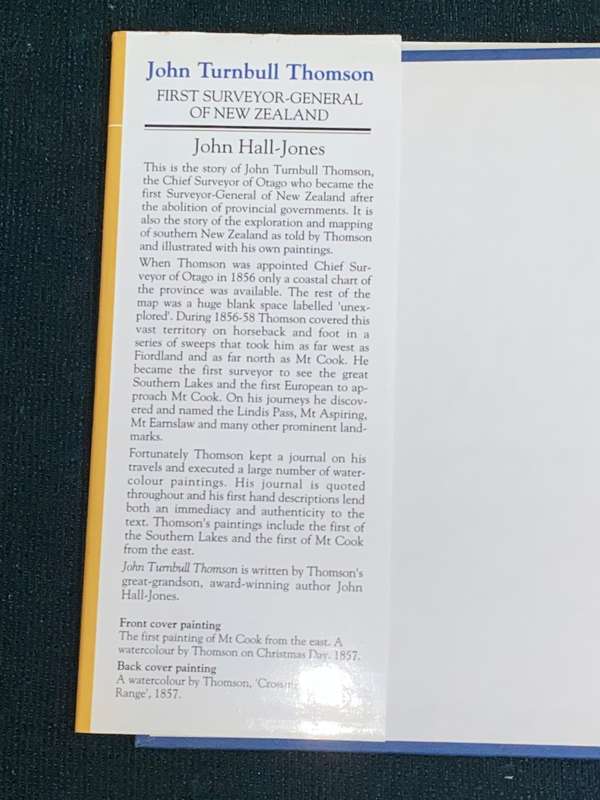 JOHN TURNBULL THOMSON FIRST SURVEYOR-GENERAL OF NEW ZEALAND BY JOHN HALL-JONES SIGNED