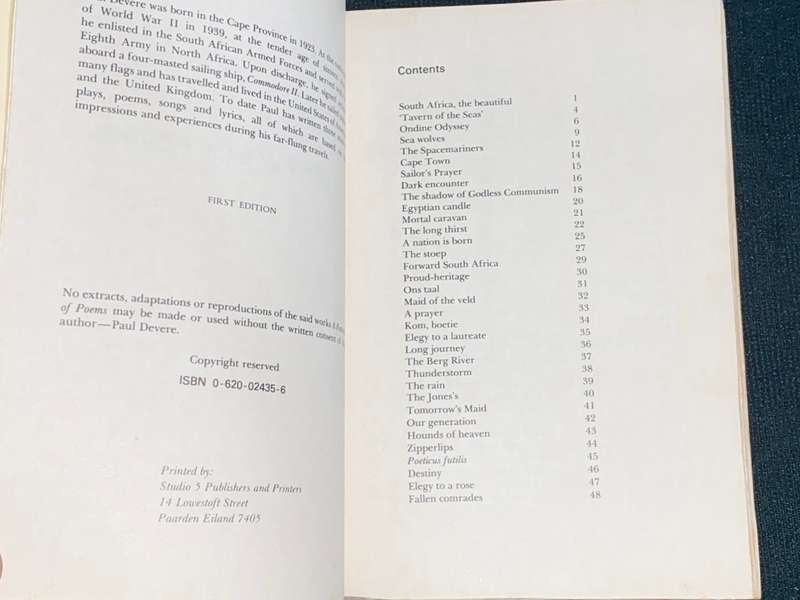 A FESTIVAL OF POEMS BY PAUL DEVERE SIGNED