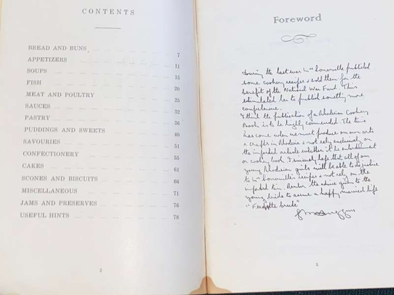 AND SO TO EAT COMPILED BY DOROTHY G. SOMERVILLE VINTAGE RHODESIAN COOK BOOK