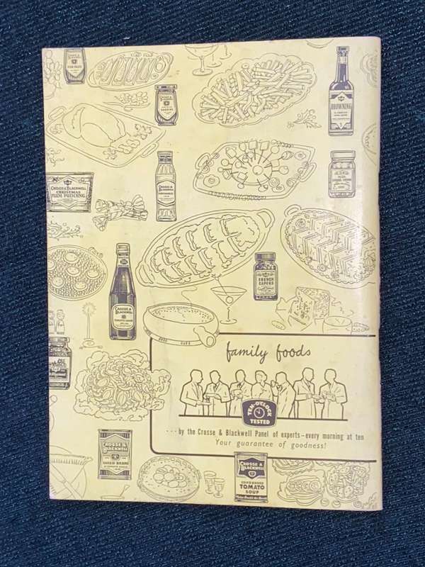 VINTAGE CROSSE & BLACKWELL RECIPE BOOK