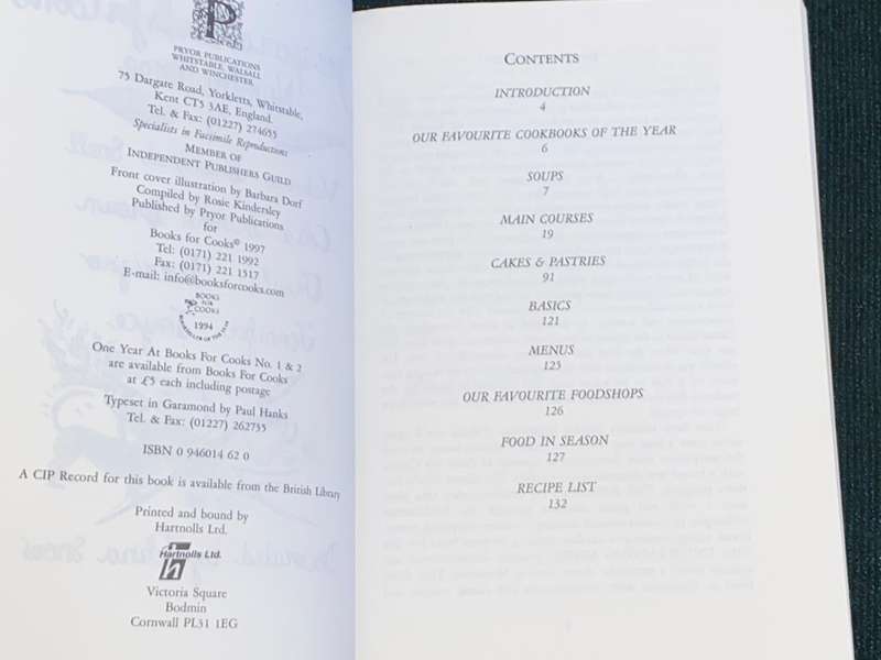 COOK BOOK ONE YEAR AT BOOKS FOR COOKS