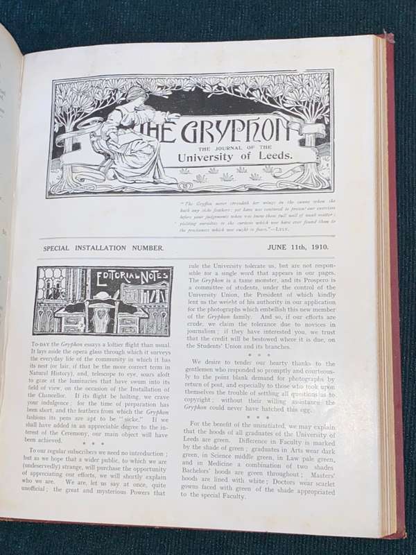 THE GRYPHON THE JOURNAL OF THE UNIVERSITY OF LEEDS 1909 - 1911
