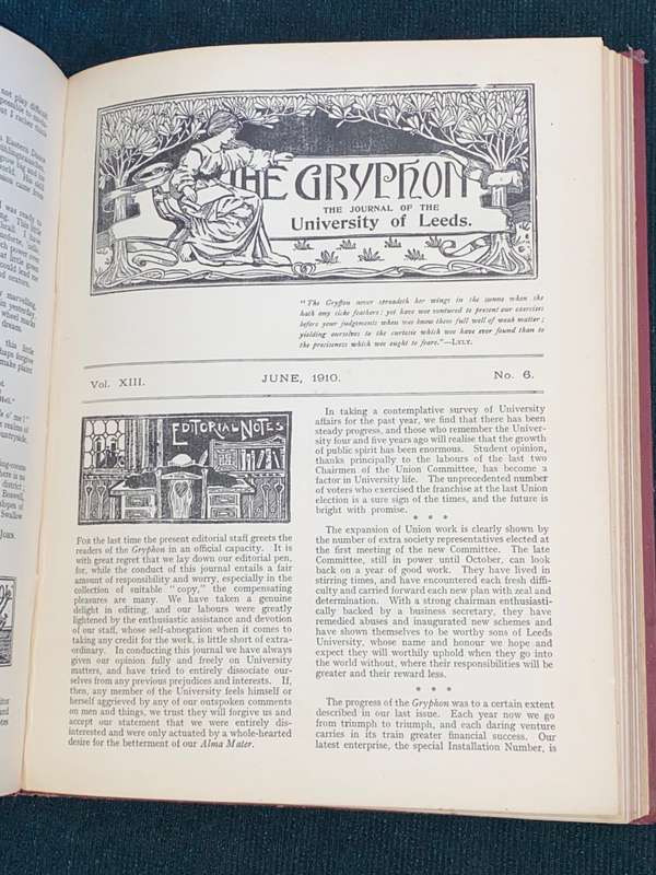THE GRYPHON THE JOURNAL OF THE UNIVERSITY OF LEEDS 1909 - 1911