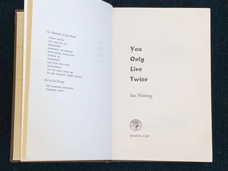 YOU ONLY LIVE TWICE BY IAN FLEMING 1ST EDITION