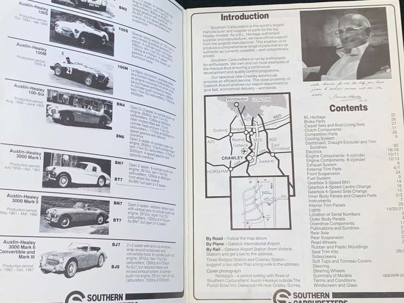 AUSTIN - HEALEY PARTS CATALOGUE