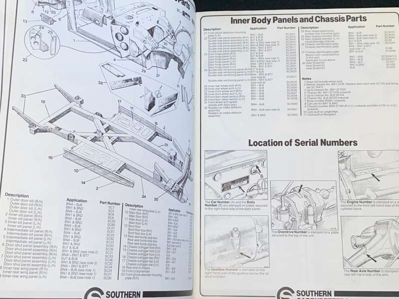 AUSTIN - HEALEY PARTS CATALOGUE