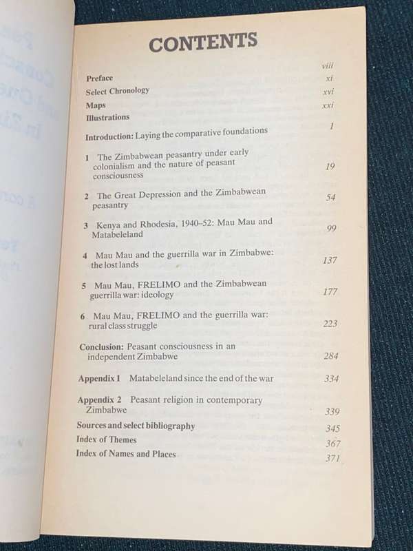 PEASANT CONSCIOUSNESS AND GUERRILLA WAR IN ZIMBABWE BY TERENCE RANGER