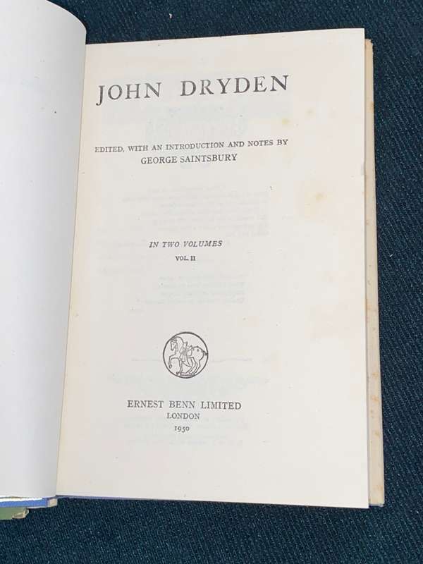 JOHN DRYDEN 2 VOLUMES
