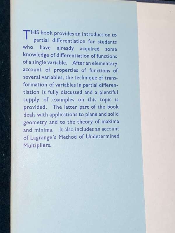 PARTIAL DIFFERENTIATION BY R.P. GILLESPIE