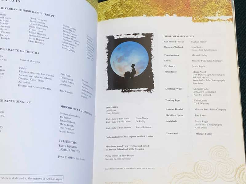 RIVERDANCE THE SHOW OFFICIAL PROGRAMME