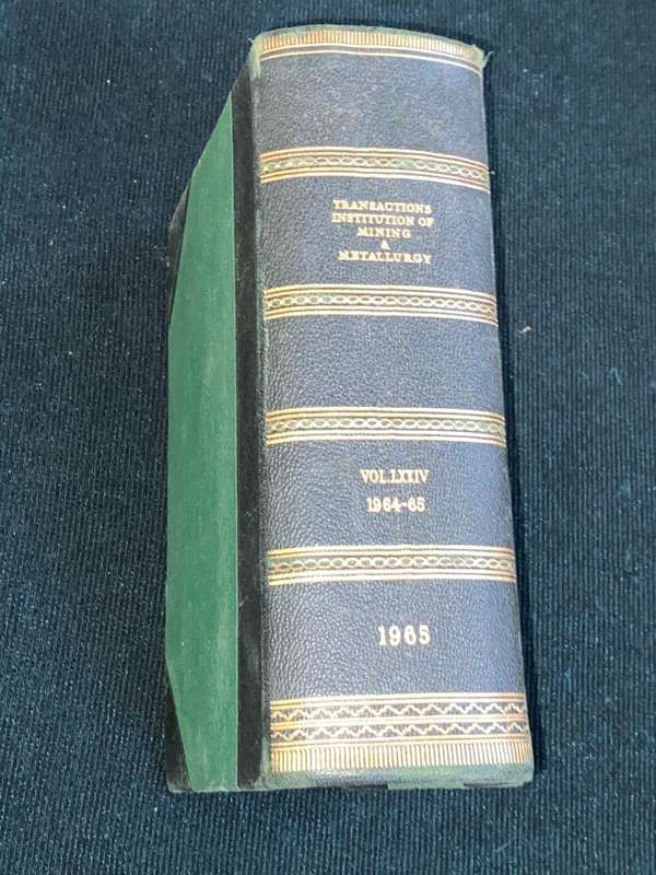 TRANSACTIONS OF THE INSTITUTION OF MINING AND METALLURGY VOLUME 74 , 1964-65
