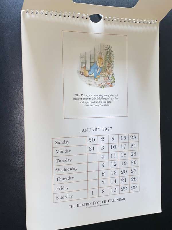 THE BEATRIX POTTER CALENDER 1977
