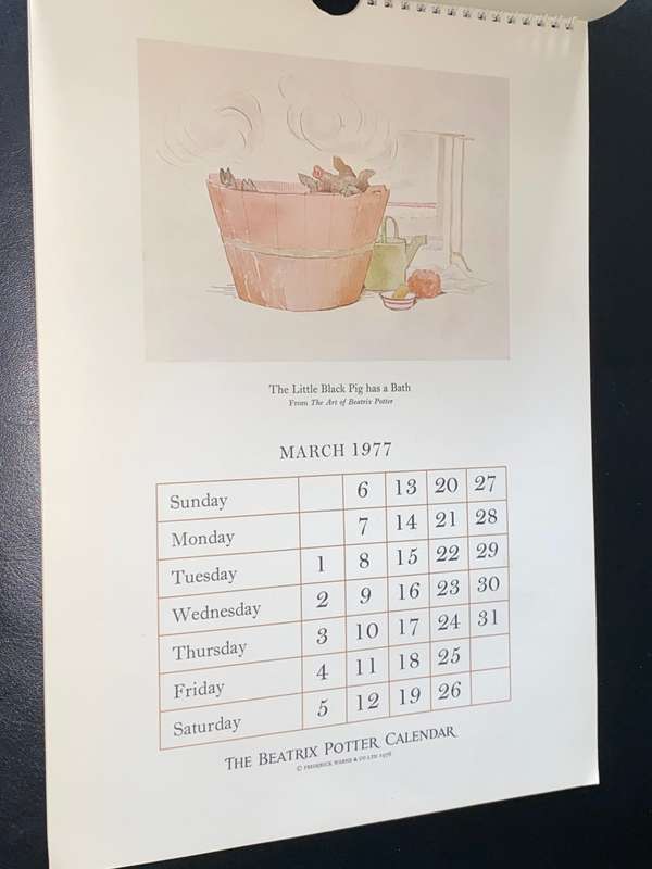 THE BEATRIX POTTER CALENDER 1977