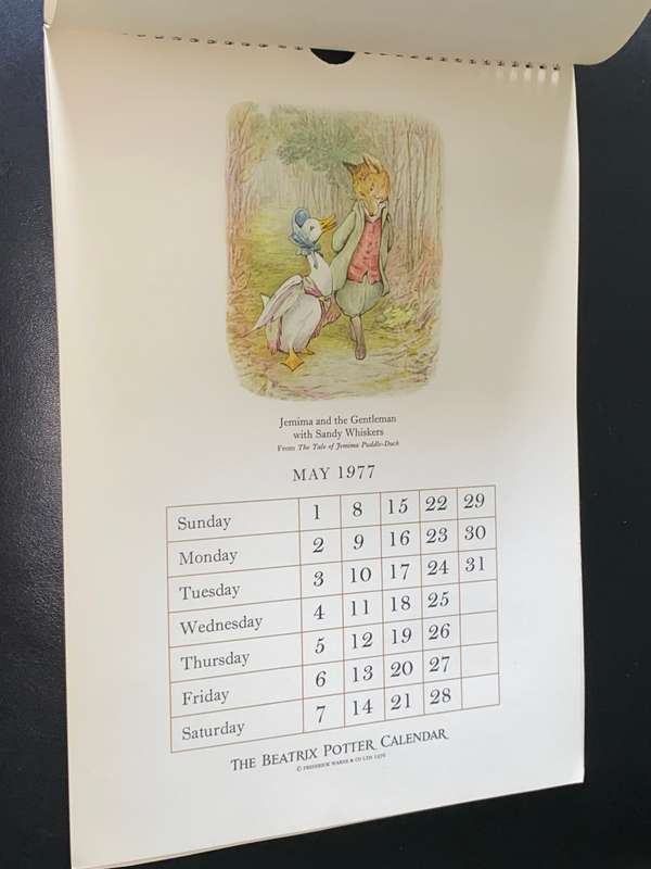 THE BEATRIX POTTER CALENDER 1977
