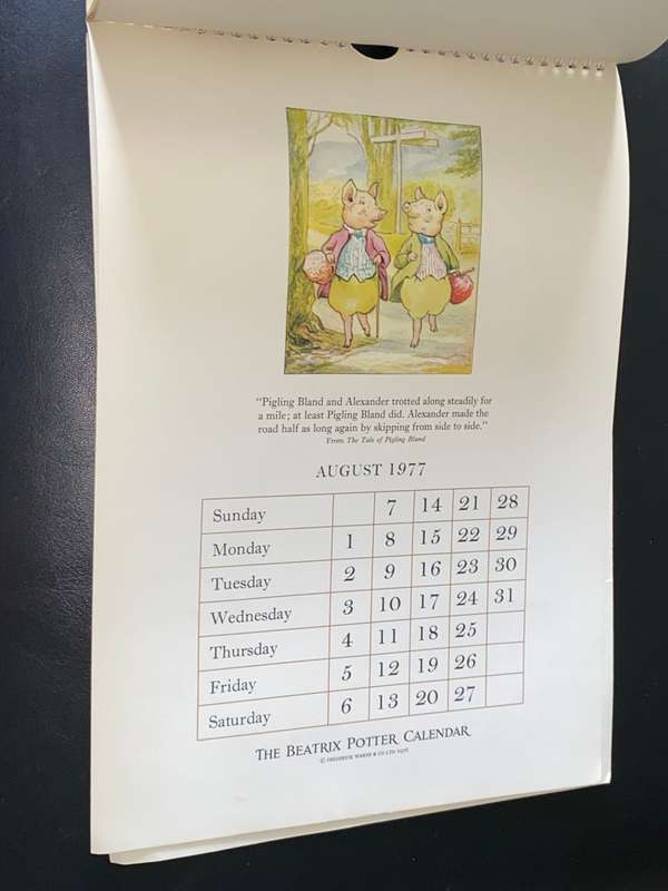 THE BEATRIX POTTER CALENDER 1977
