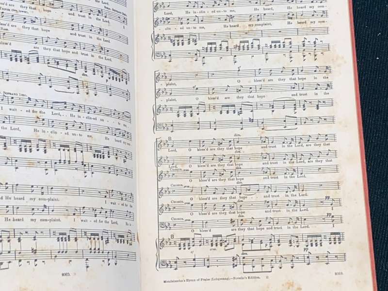 HYMN OF PRAISE LOBGESANG A SYMPHONIA CANTATA COMPOSED BY F. MENDELSSOHN BARTHOLDY