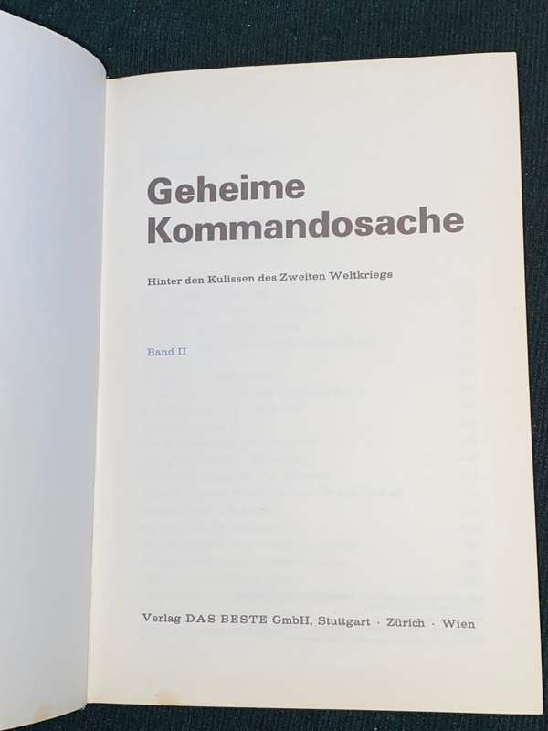 GEHEIME KOMMANDOSACHE BAND I + II