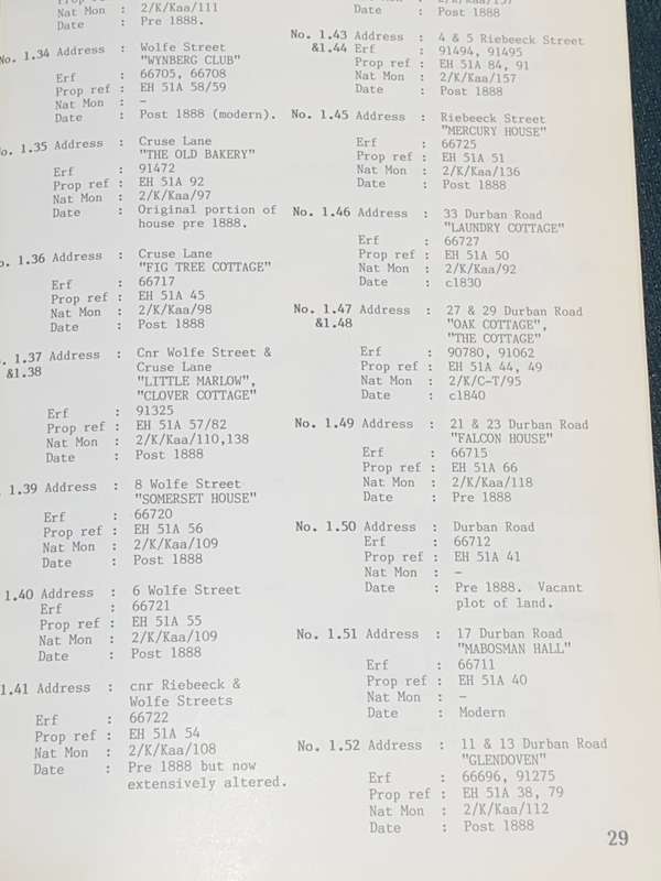 OLD WYNBERG VILLAGE GUIDELINES FOR CONSERVATION AND DEVELOPMENT 1987