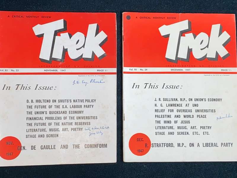 TREK CRITICAL MONTHLY REVIEW X 6 FROM 1947