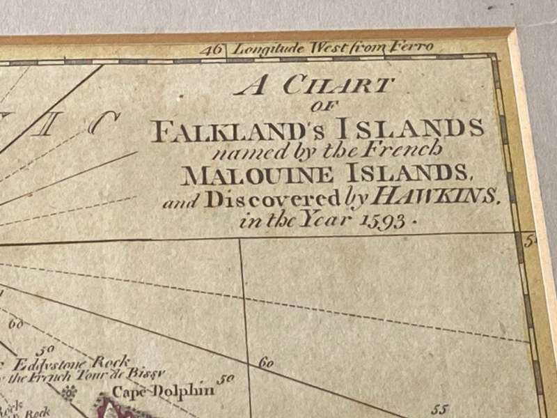 1787 A CHART OF FALKLAND`S ISLANDS BY THOMAS KITCHIN