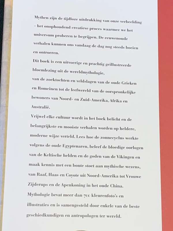 MYTHOLOGIE EEN GEILLUSTREERDE GESCHIEDENIS VAN MYTHEN EN VERHALEN UIT DE HELLE WERELD