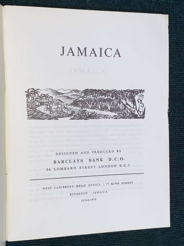 JAMAICA  - BARCLAYS BANK AN ECONOMIC SURVEY 1970