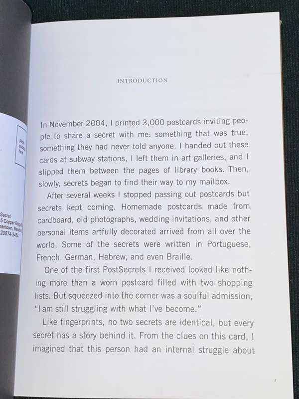 POST SECRET EXTRAORDINARY CONFESSIONS FROM ORDINARY LIVES COMPILED BY FRANK WARREN