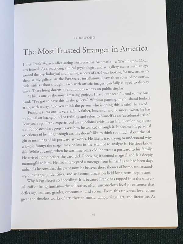 POST SECRET EXTRAORDINARY CONFESSIONS FROM ORDINARY LIVES COMPILED BY FRANK WARREN