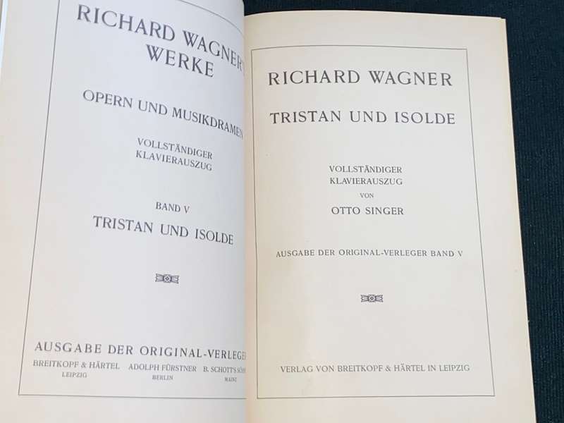 RICHARD WAGNER WERKE TRISTAN UND ISOLDE - OTTO SINGER