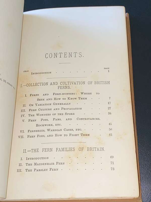 CHOICE BRITISH FERNS THEIR VARIETIES AND CULTURE BY CHARLES T. DRUERY 1890`S