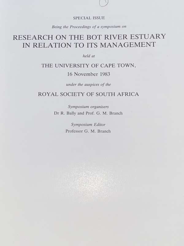TRANSACTIONS OF THE ROYAL SOCIETY OF SOUTH AFRICA VOLUME 45 PARTS 3 AND 4 1985