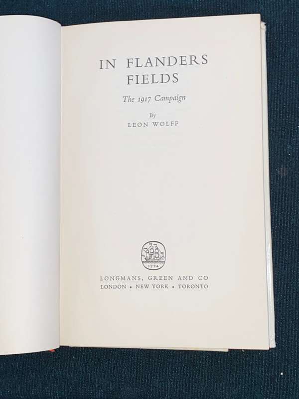 IN FLANDERS FIELDS BY LEON WOLFF